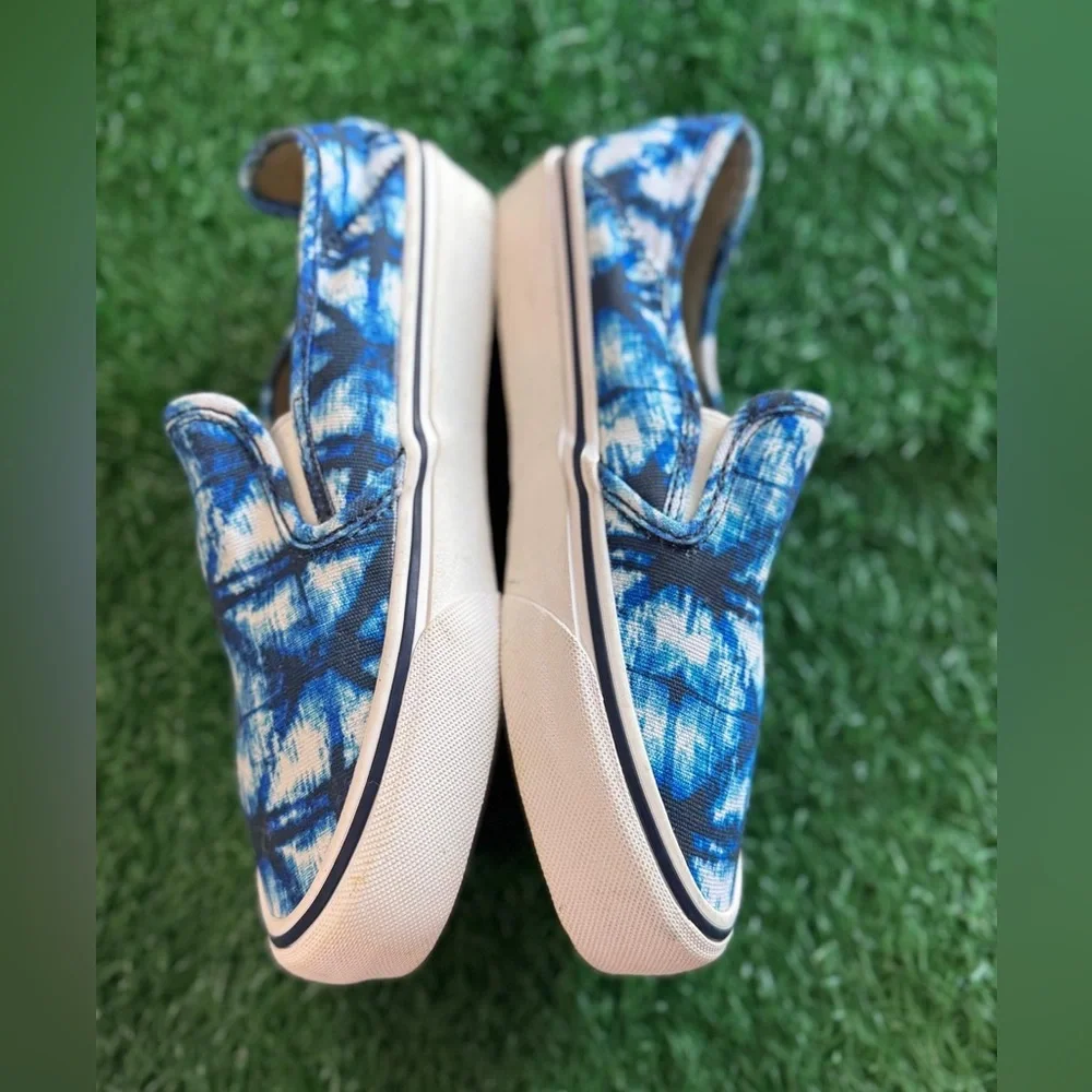 Vans Unisex Blue Tie-Dye Slip-On‎ Shoes Size M-4 W-5.5
